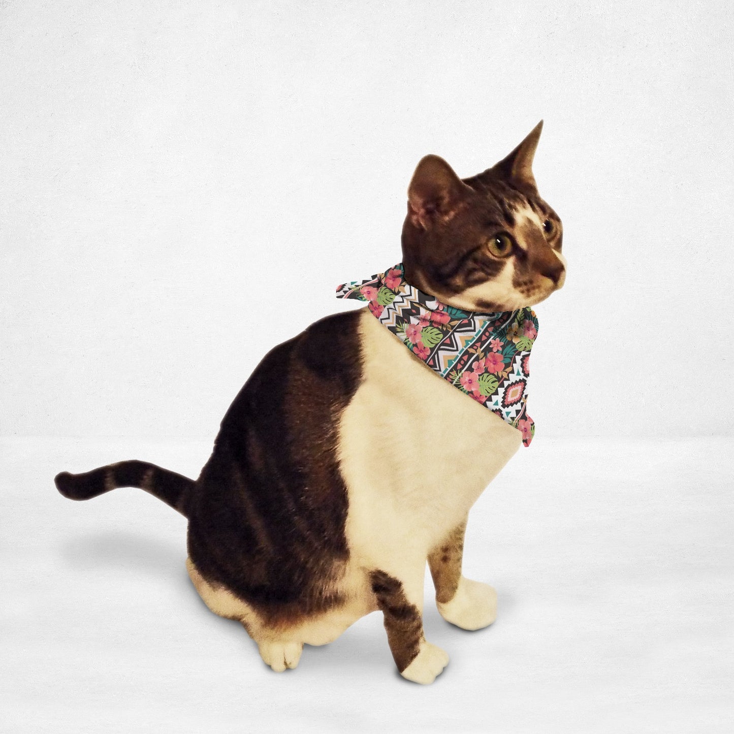 Ethnic Tropical Flowers Cat & Dog Bandana